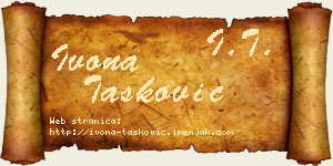 Ivona Tasković vizit kartica